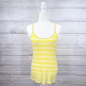 Nollie Tank | Yellow Striped | Racer Back | Size Large | Y2K | Lightweight